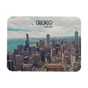 Íman Topo do mundo, Chicago, Data personalizável