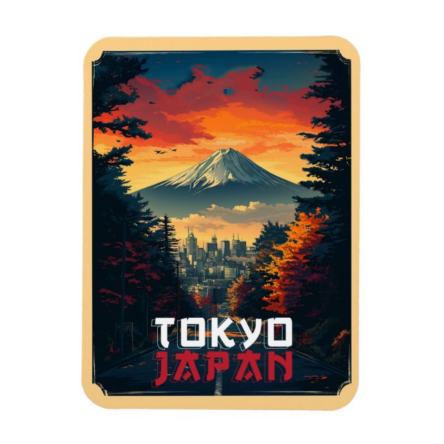 Íman Tóquio, Japão: Monte Fuji e paisagem urbana (Vertical)