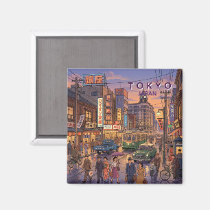 Íman Tóquio Japão Viagem Arte Vintage