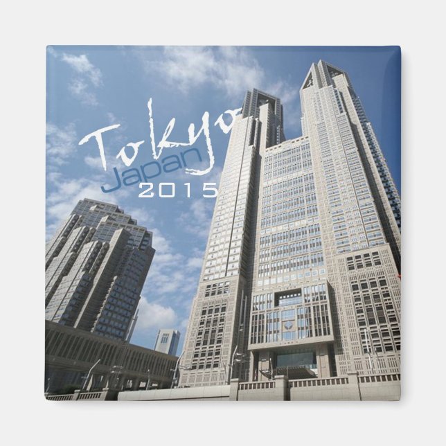 Íman Tóquio Japão - Viagem Imã de geladeira Mudar Ano (Frente)