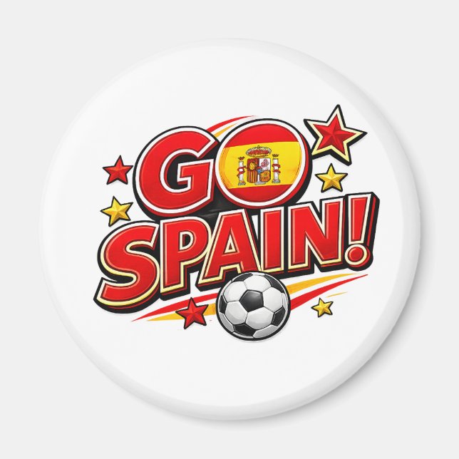 Íman TORCEDOR DE FUTEBOL DA ESPANHA  | Pé Patriótico da (Frente)