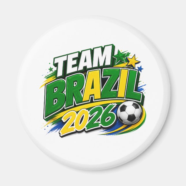 Íman TORCIDA BRASIL 2026 Fã | Brasileiro Ma (Frente)