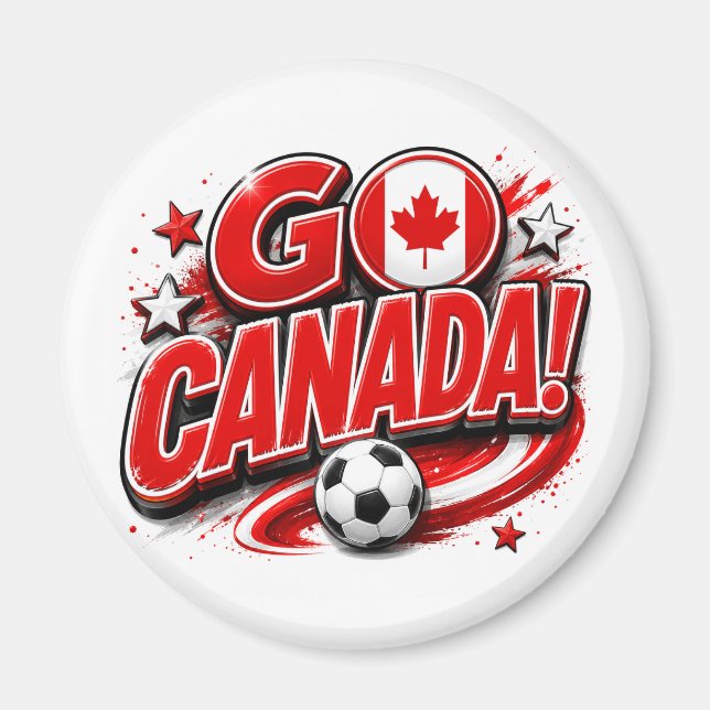 Íman  TORCIDA DO CANADA Fã de Futebol Patriótico | Cana (Frente)