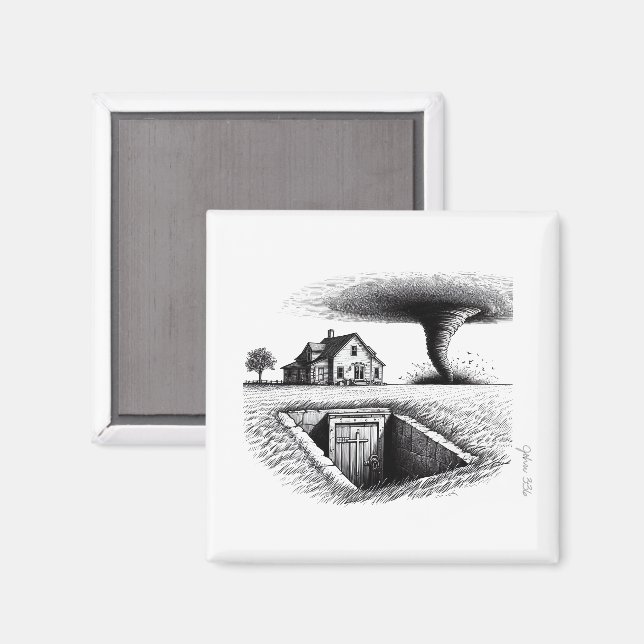 Íman Tornado House Cellar com Cruz (Front/Back)