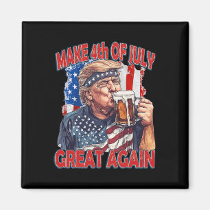 Íman Torne o 4 de Julho Grande Novamente Trump Bandeira