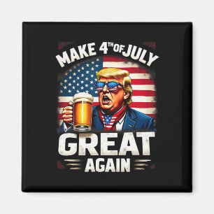 Íman Torne o 4 de Julho Grande Novamente Trump Bebendo