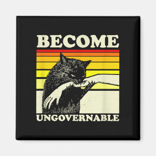 Íman Torne-se Incontrolável Gato Negro Mordendo Mão Eng