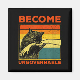 Íman Torne-se ingovernável - Gato Negro Mordendo Mão En