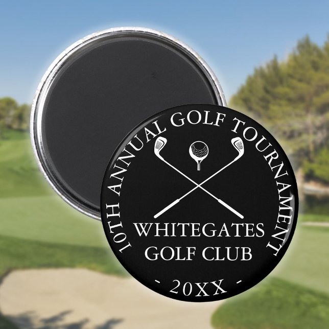 Íman Torneio de Clube de Golfe Moderno Personalizado (Modern Golf Club Tournament Custom Magnet)