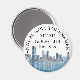 Íman Torneio do Miami Skyline Golf Club Personalizado