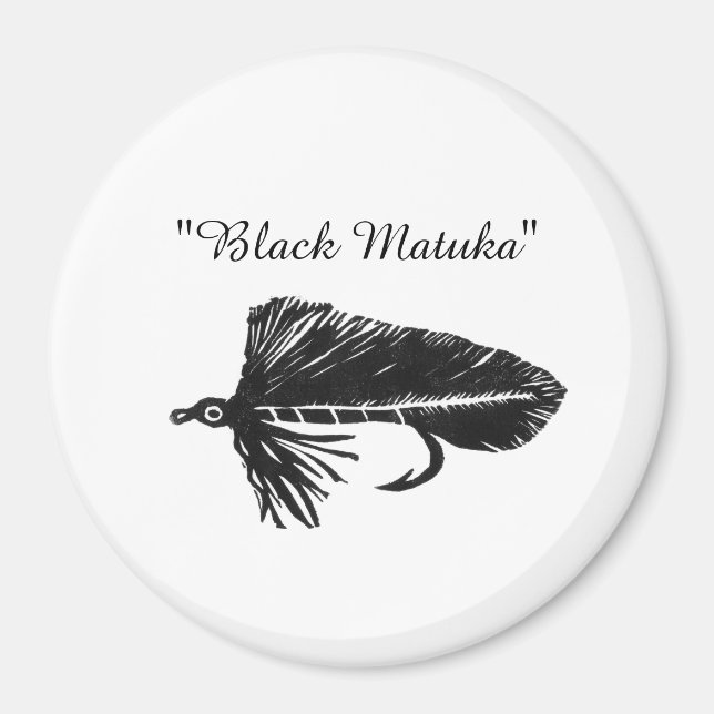 Íman Torneira Negra Matuka, pesca de moscas, arte de li (Frente)
