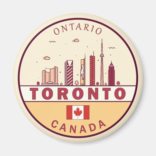 Íman Toronto Canada City Skyline Emblem (Frente)