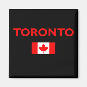 Íman Toronto Canada Flag Dark Color (Cor de escuridão d
