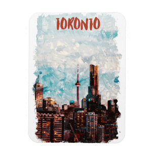Íman Toronto Canada Skyline Silhouette