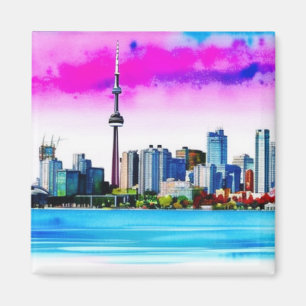 Íman Toronto Skyline Artístico Magnet