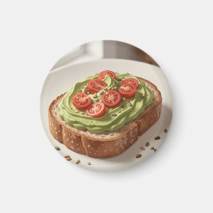Íman Torrada de Abacate e Tomate Arte de Café da Manhã