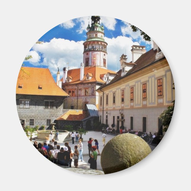 Íman Torre Bastante Pintada Na Cidade De Cesky Krumlov (Frente)