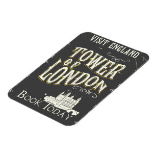 Íman Torre de Londres Inglaterra pôster vintage