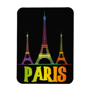 ÍMAN TORRE DE PARIS E EIFFEL EM CORES GRADIENTES, AGORA