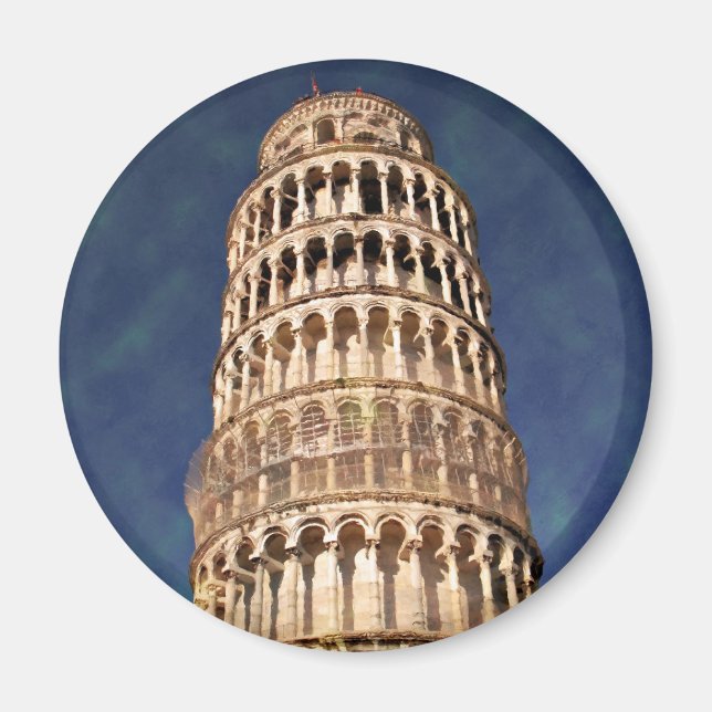 Íman Torre de Pisa Impressiva (Frente)