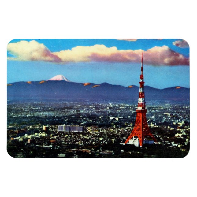 Íman Torre de Tóquio e Monte Fuji (1960) (Horizontal)