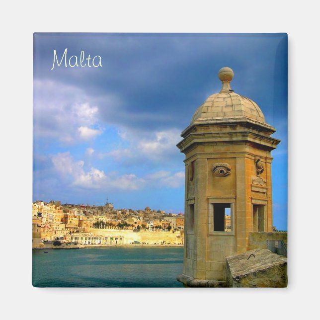 Íman Torre de vigia em Malta perto de Valletta (Frente)