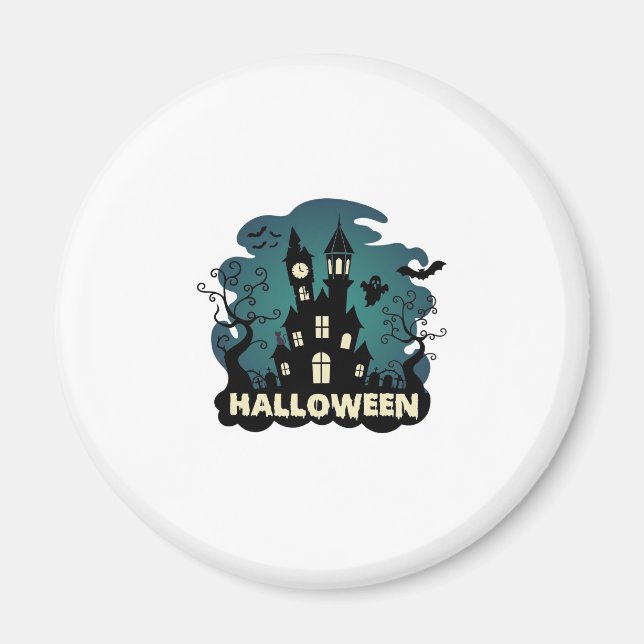 Íman Torre do Relógio da Casa Assombrada de Halloween M (Frente)