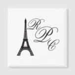 Íman Torre Eiffel de Paris<br><div class="desc">Design de Torre Eiffel de Paris que você pode personalizar com seu próprio monograma,  texto ou outras ideias. O plano de fundo é transparente para que você possa alterar as cores através da ferramenta personalizar.</div>