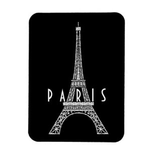Íman Torre Eiffel, de Paris, de cor branca
