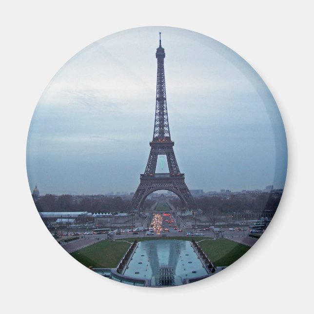 Íman Torre Eiffel no amanhecer - ímã (Frente)