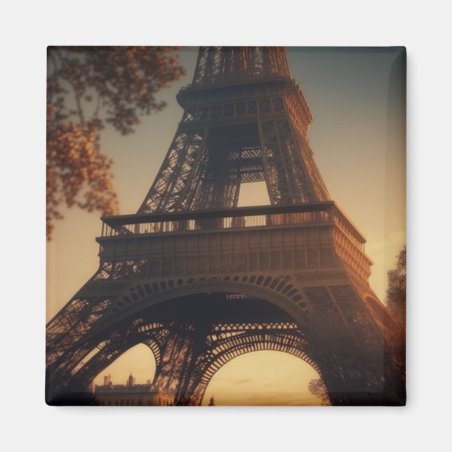 Íman Torre Eiffel Paris fecha o ímã (Frente)