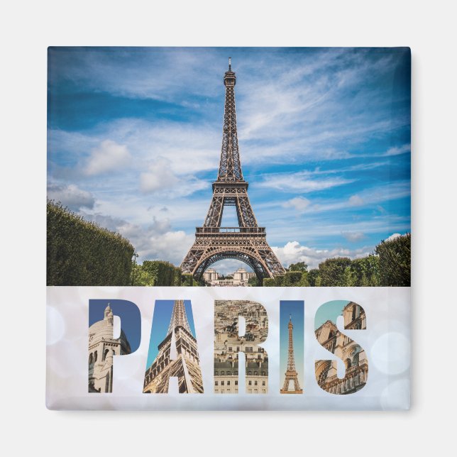 Íman Torre Eiffel Paris França Cidade Francesa Viagem F (Frente)