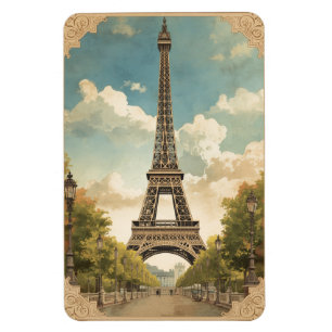 Íman Torre Eiffel Paris Viagem Estilo Vintage Arte Retr