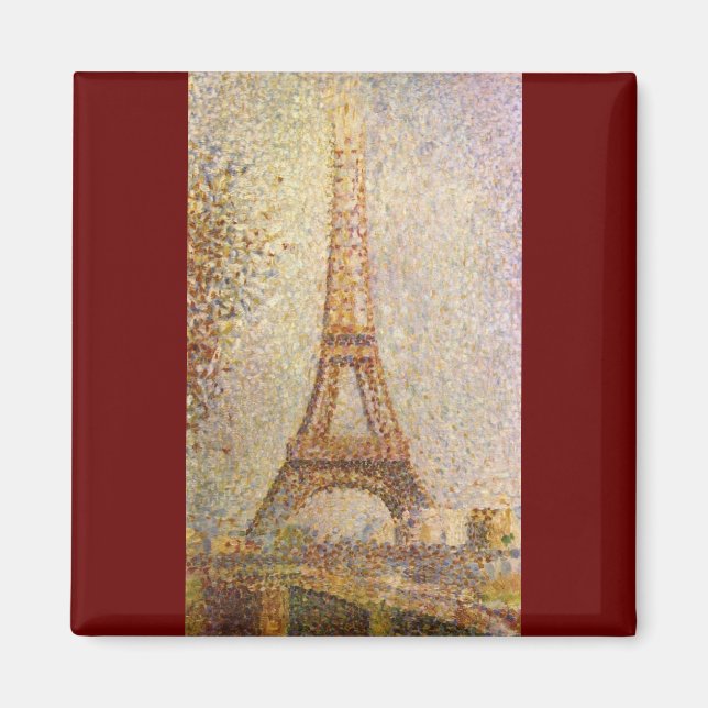Íman Torre Eiffel por Georges Seurat, belas artes do (Frente)