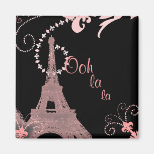 Íman torre Eiffel retro chique feminino de Paris da