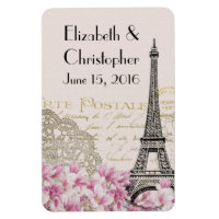 Torre Eiffel Vintage e Flores Rosa Casando STD