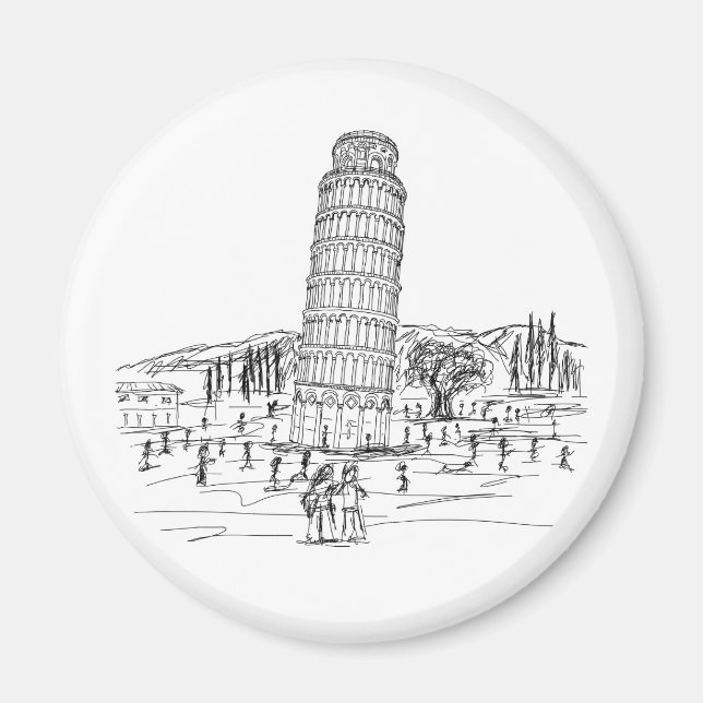 Íman torre inclinada de pisa (Frente)