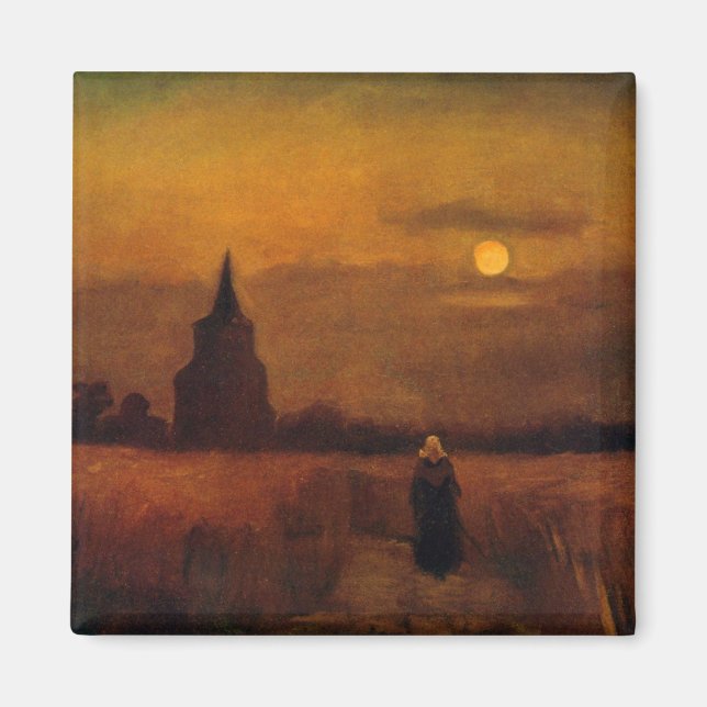 Íman Torre Velha nos Campos de Vincent van Gogh (Frente)
