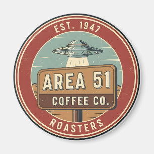Íman Torrefadores de Café Área 51 Emblema Vintage