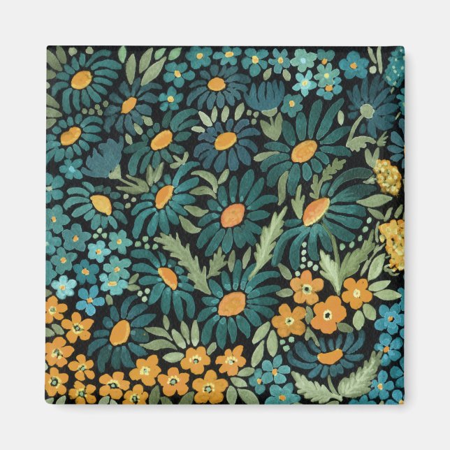 Íman Torres de aquarela azuis (Frente)