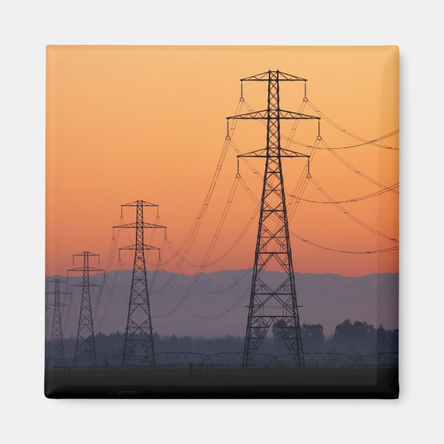 Íman Torres de Energia ao Pôr do Sol (Frente)
