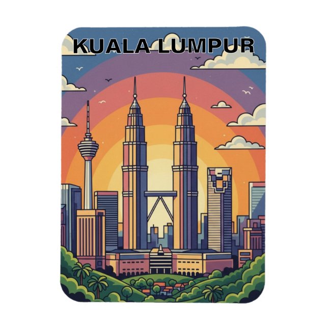 Íman Torres Gêmeas Petronas de Kuala Lumpur (Vertical)