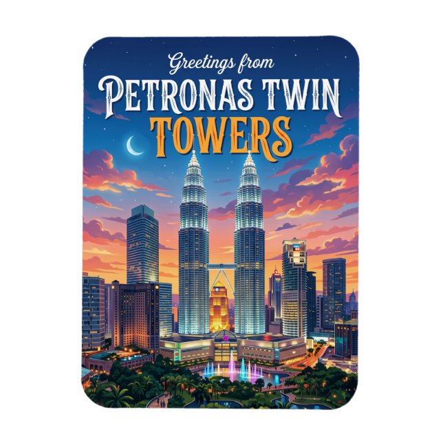 Íman Torres Gêmeas Petronas Malásia (Vertical)