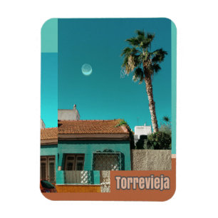 Íman Torrevieja na laranja e na turquesa