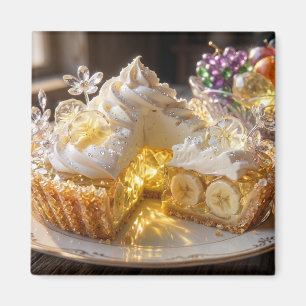 Íman Torta de Creme de Banana Cristal Brilhante