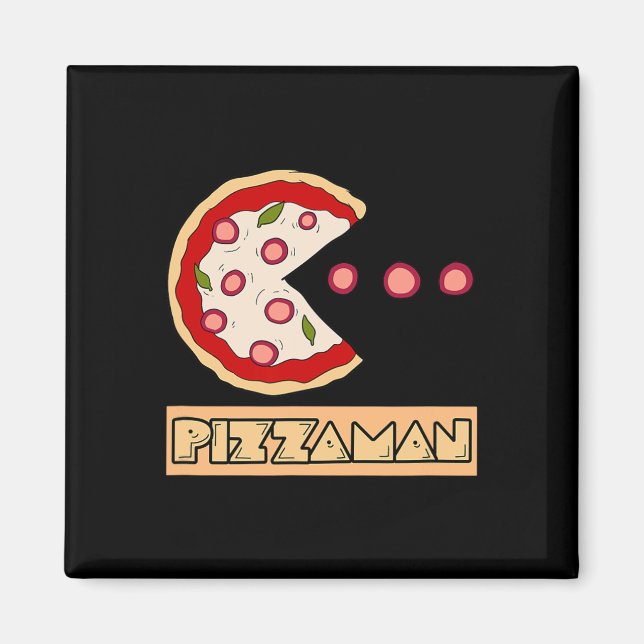 Íman Torta de Pizza Engraçada  (Frente)