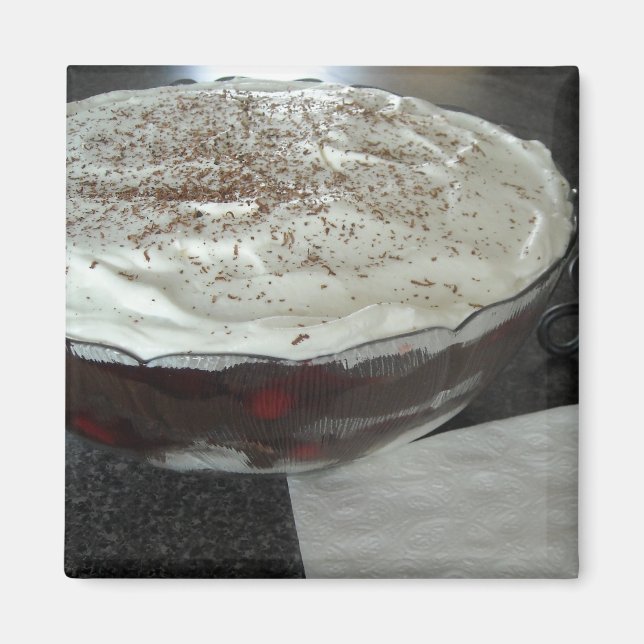Íman Torta Floresta Negra - ímã (Frente)