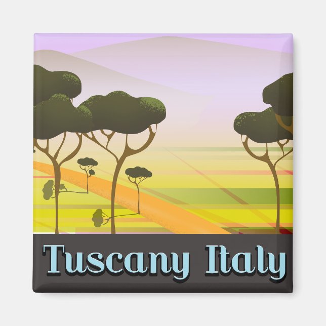 Íman Toscana Itália paisagem de viagem. (Frente)