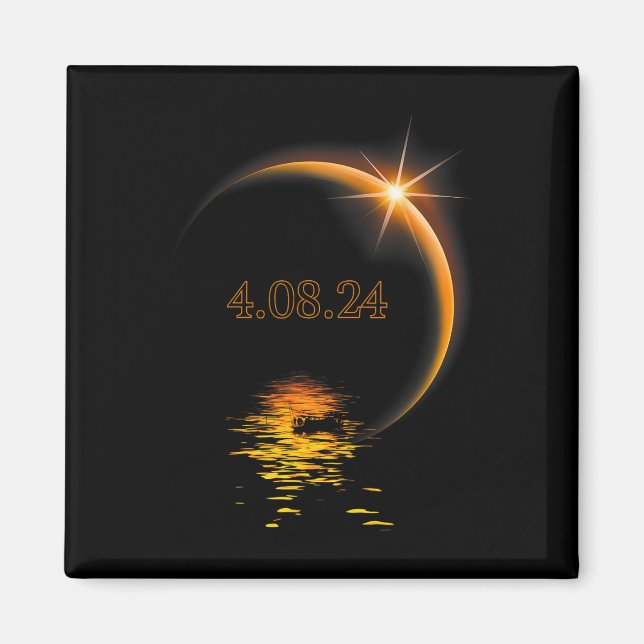 Íman Total América 04 08 24 Eclipse Solar Total 2024 (Frente)
