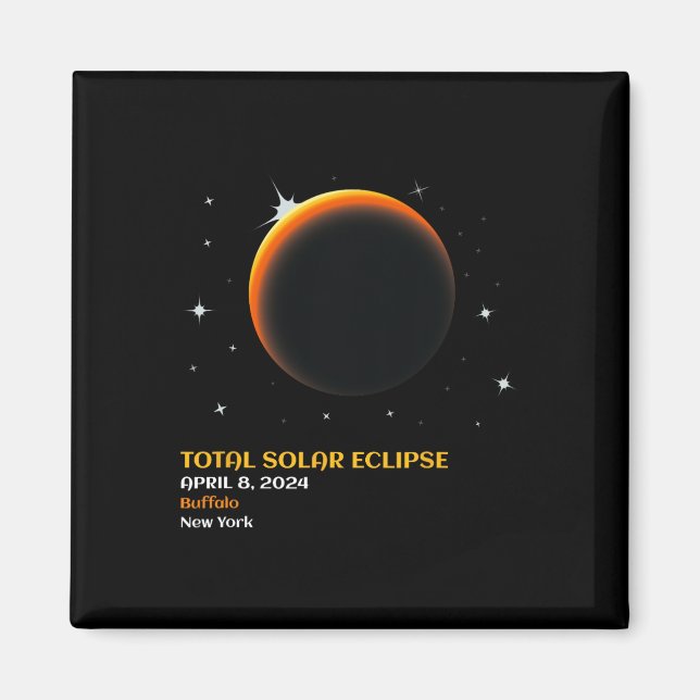 Íman Total América 04 08 24 Eclipse Solar Total 2024 (Frente)